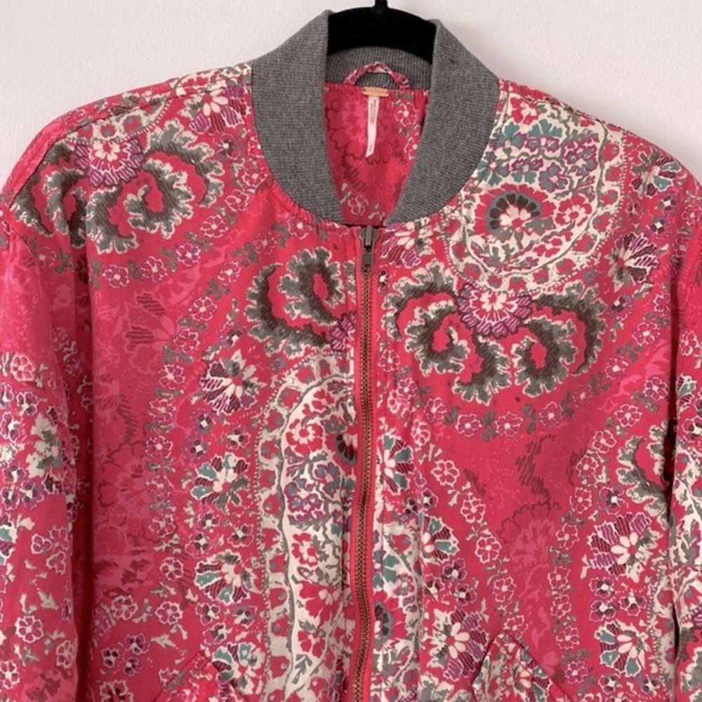 FREE PEOPLE Paisley Print Quilted Bomber Jacket - Picture 7 of 16